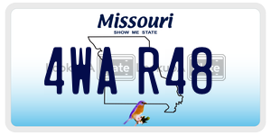 4WAR48  license plate in MO