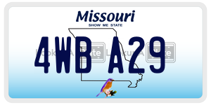 4WBA29  license plate in MO