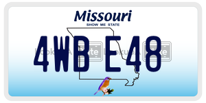 4WBE48  license plate in MO