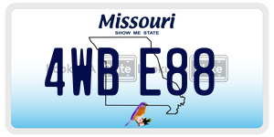 4WBE88  license plate in MO