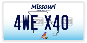4WEX40  license plate in MO