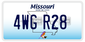 4WGR28  license plate in MO