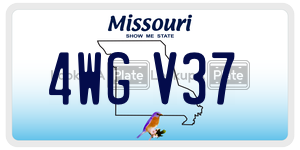 4WGV37  license plate in MO