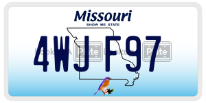 4WJF97  license plate in MO