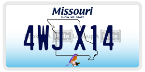 4WJX14  license plate in MO