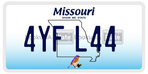 4YFL44  license plate in MO