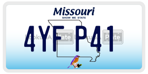 4YFP41  license plate in MO