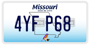 4YFP68  license plate in MO