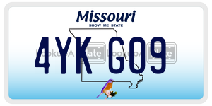 4YKG09  license plate in MO