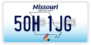 50H1JG  license plate in MO