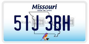 51J3BH  license plate in MO