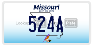 524A  license plate in MO