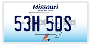 53H5DS  license plate in MO