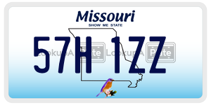 57H1ZZ  license plate in MO