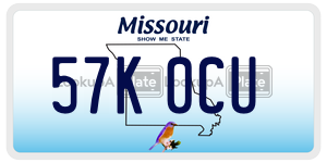 57K0CU  license plate in MO