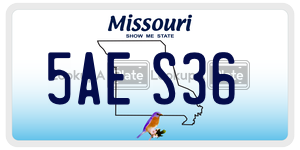 5AES36  license plate in MO