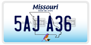 5AJA36  license plate in MO