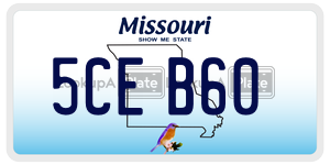 5CEB60  license plate in MO