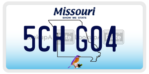 5CHG04  license plate in MO