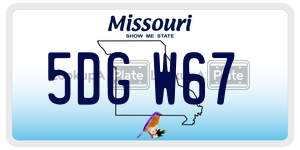5DGW67 license plate in Missouri