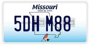 5DHM88  license plate in MO