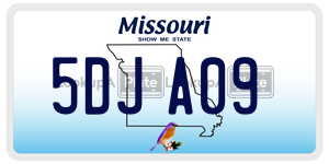 5DJA09  license plate in MO