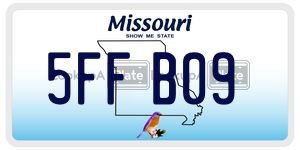 5FFB09  license plate in MO