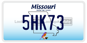 5HK73  license plate in MO