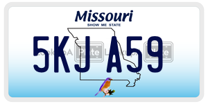 5KJA59  license plate in MO