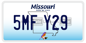 5MFY29  license plate in MO