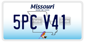 5PCV41  license plate in MO