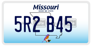 5R2B45  license plate in MO