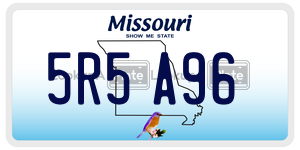 5R5A96  license plate in MO