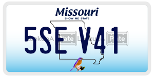 5SEV41  license plate in MO