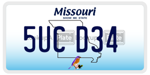 5UCD34  license plate in MO