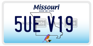 5UEV19  license plate in MO