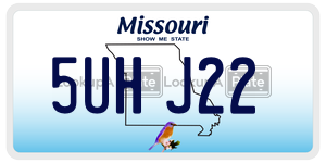 5UHJ22  license plate in MO