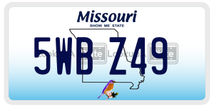 5WBZ49  license plate in MO