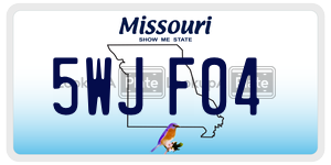 5WJF04  license plate in MO