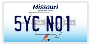 5YCN01  license plate in MO