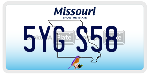 5YGS58  license plate in MO