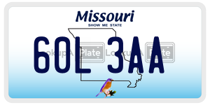 60L3AA license plate in Missouri