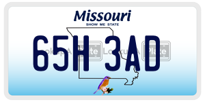 65H3AD  license plate in MO