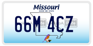66M4CZ  license plate in MO