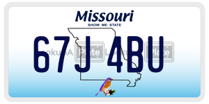 67J4BU  license plate in MO