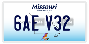 6AEV32  license plate in MO