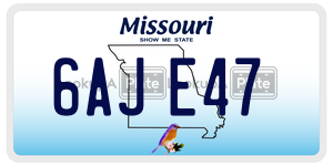 6AJE47  license plate in MO