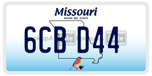 6CBD44  license plate in MO