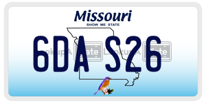 6DAS26  license plate in MO