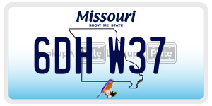 6DHW37  license plate in MO